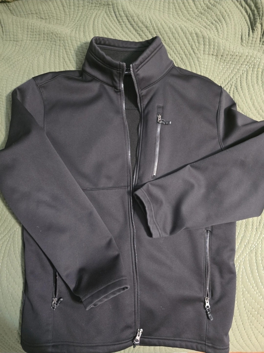 Swiss Tech Men's Black Windbreaker Jacket-Size M
